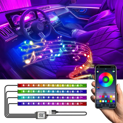 LED auto -verlichting met Muziekbediening